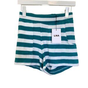 LNA Revolve Brushed Simon Short in Deep Sea Stripe Size XS